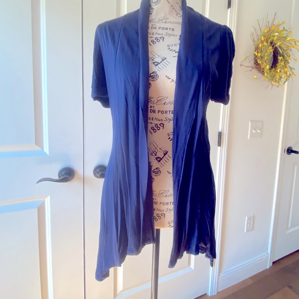 Ambiance Apparel Navy Blue cardigan/cover up Size S